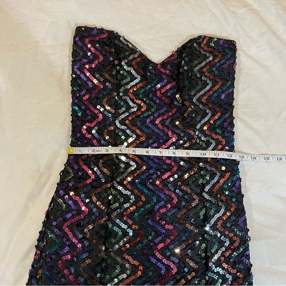 Jessica McClintock for Gunne Sax Vintage Deadstock Sequin Mini Dress sz 5/6 - Picture 7 of 15